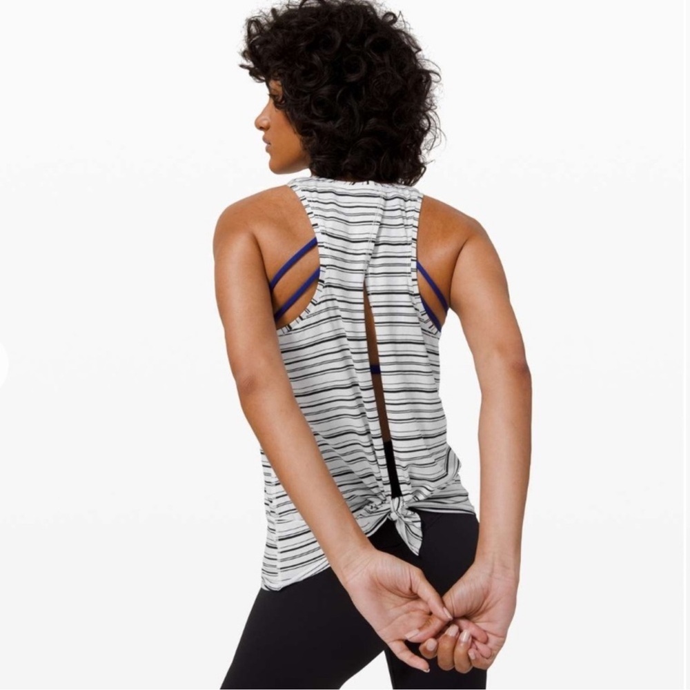 Lululemon All Tied Up tank stripe size 4